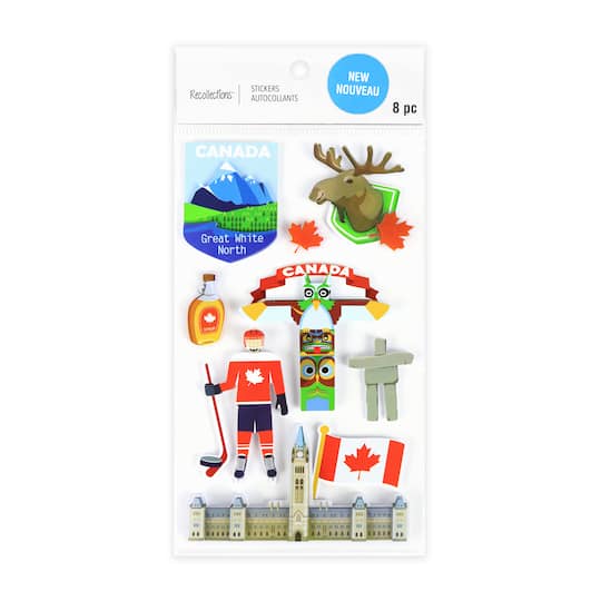 12 Pack: Canada Dimensional Stickers by Recollections™